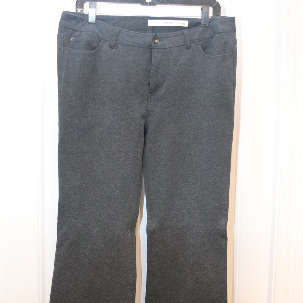 DKNY Dark Grey Work Pants Modern Boot Cut